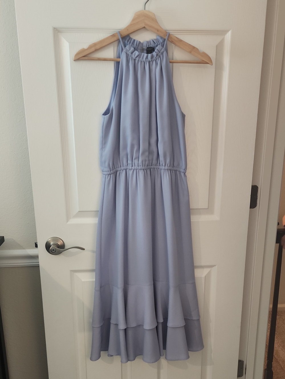 Ann Taylor Factory Light Purple Halter Midi Dress